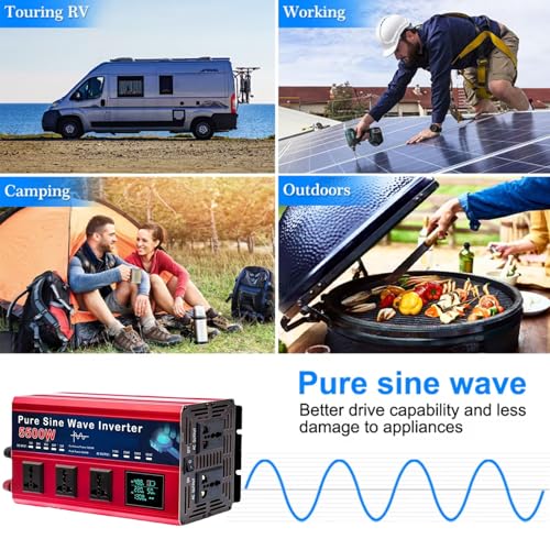 Convertisseur de puissance à onde sinusoïdale pure 60V vers 110V 220V 5500W CC CA - 5