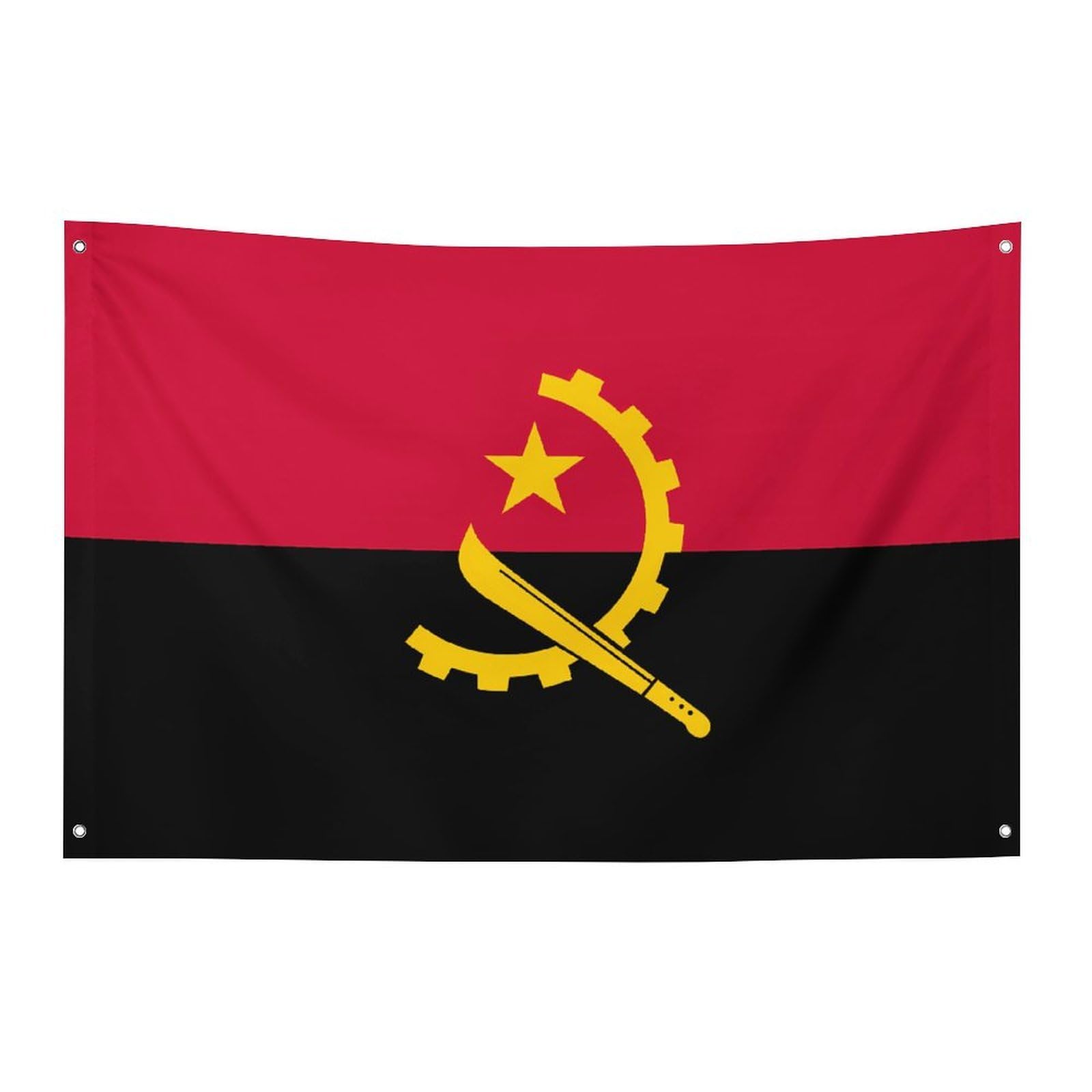 Bandera de Angola para exteriores que no pierde color ideal para patios y fiestas