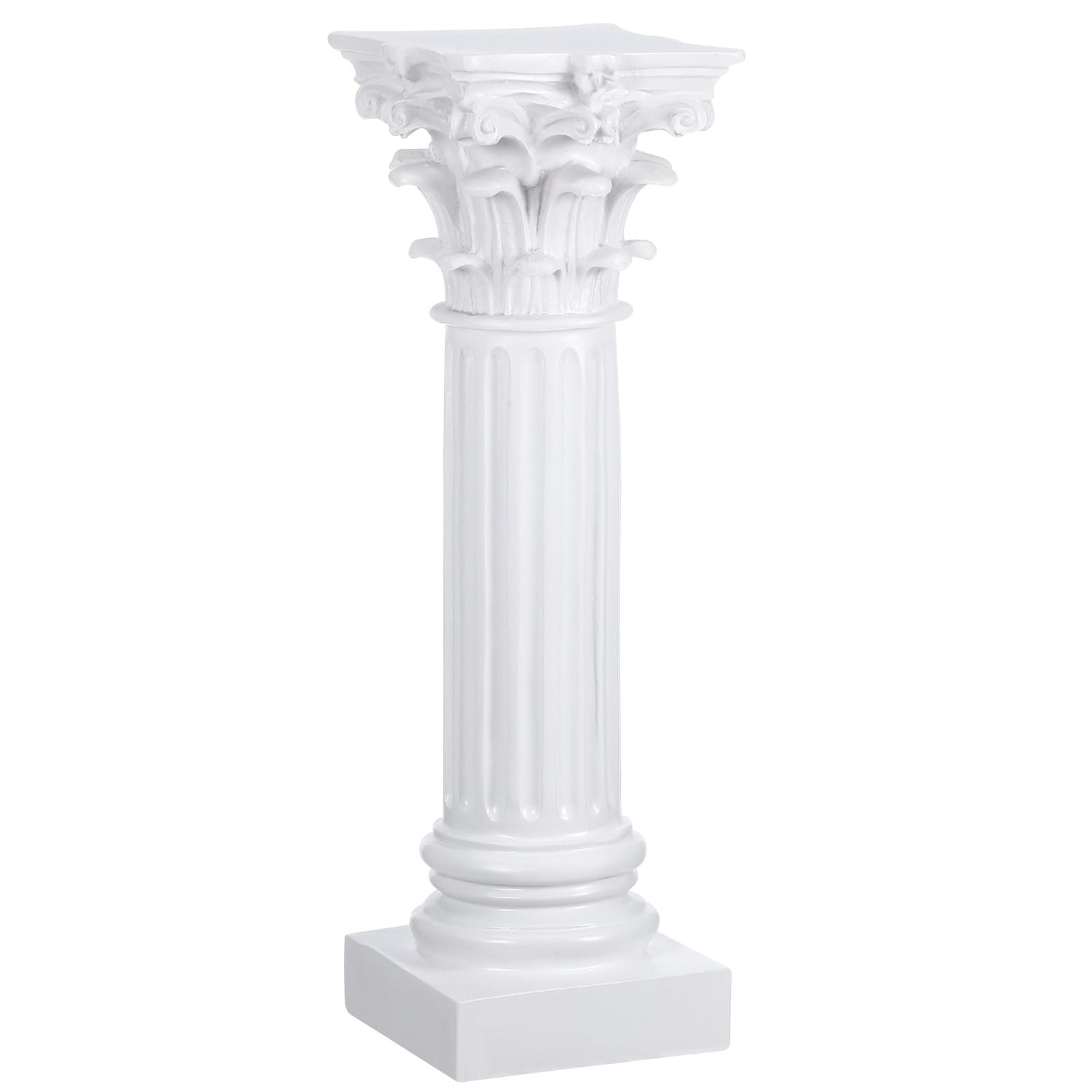 Bougeoir colonne romaine résine blanche déco maison vintage
