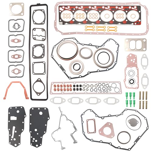 Image of Head Gasket Set, 5.9L, Compatible with Dodge for Cummins Diesel 5.9L 12V 6BT 1989-1998, Engine Cylinder Gasket Kit Replace# EH50020 KBCSFGT6B 4089649 3804897 3802376