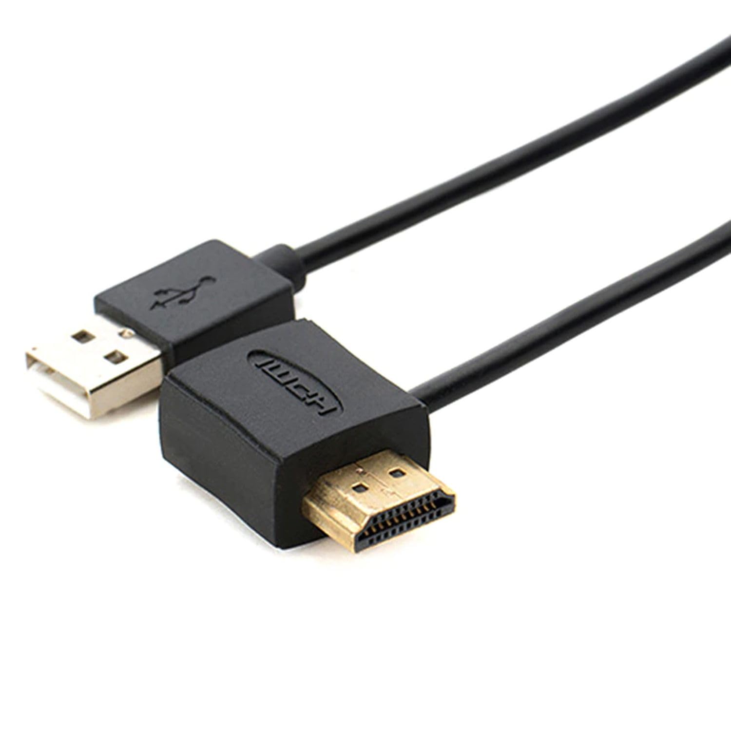 AYMBH HDMI Male to Female Connector + USB 2.0 Male to HDMI Charger Cable Splitter Adapter Extension, Black, 50 centimeters - Image 4