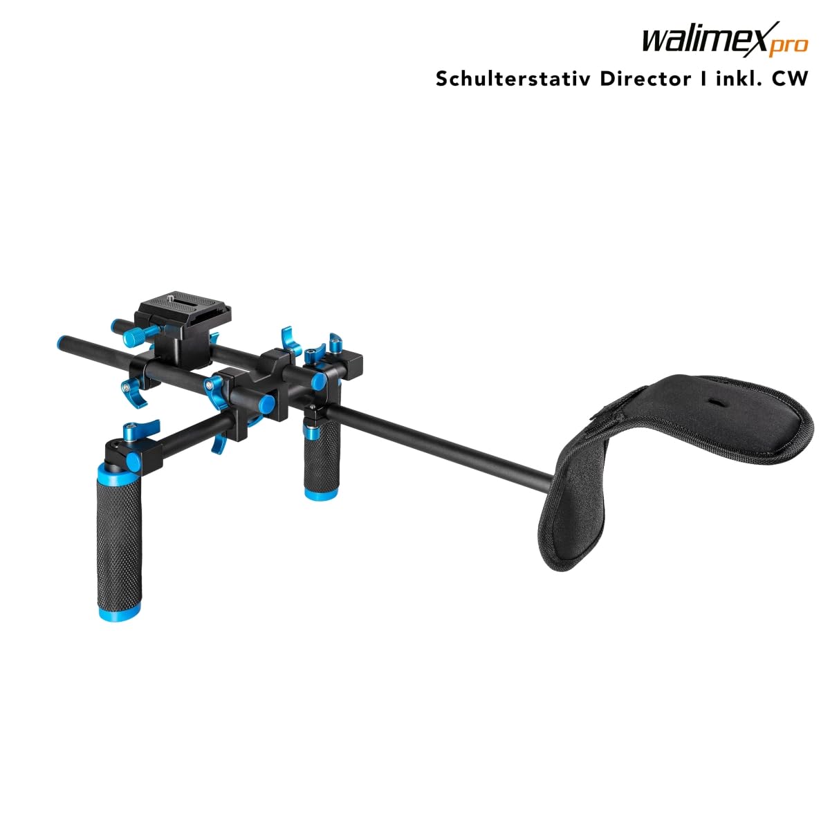 Walimex Pro Director I Hand-Schulter-Videostativ für DSLR-Video-Rig mit Gegengewicht