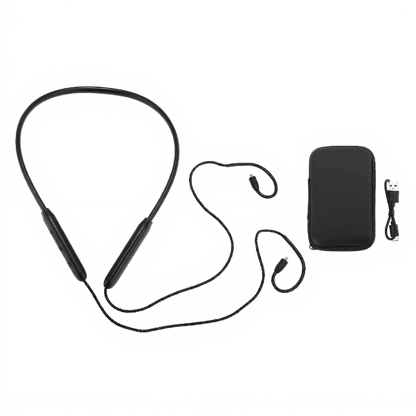 Bluetooth Wireless MMCX Adapterkabel für SE535 UE900 TINHIFI T2 W40 ES10, Bluetooth 5.4 Kopfhörerkabel mit Mikrofon und Lautstärkeregelung, Upgrade Kabelgebundene Ohrhöre