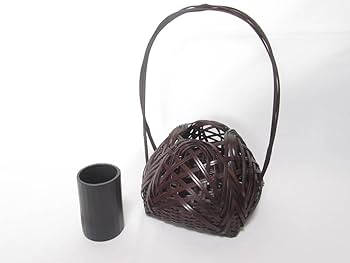 伝統工芸竹細工　華道　勝竹斎の大竹花籠　茶道具 伝統工芸竹細工 華道 勝竹斎の大竹花籠 茶道具 美術工芸(茶道具