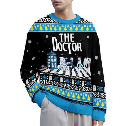 Image of 99TIMORO Funny Ugly Christmas Sweater for Men and Women, Holiday Pullover 2025, Novelty Crewneck Sweatshirt, Festive Gift