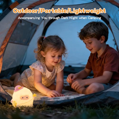 Lámpara nocturna recargable con control táctil de silicona miniatura 6