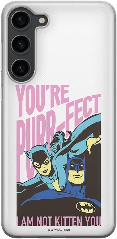 ERT Group Official Licensed DC Batman 077 Phone Case for Samsung S23 for Cell Phone Shape, Partial Print