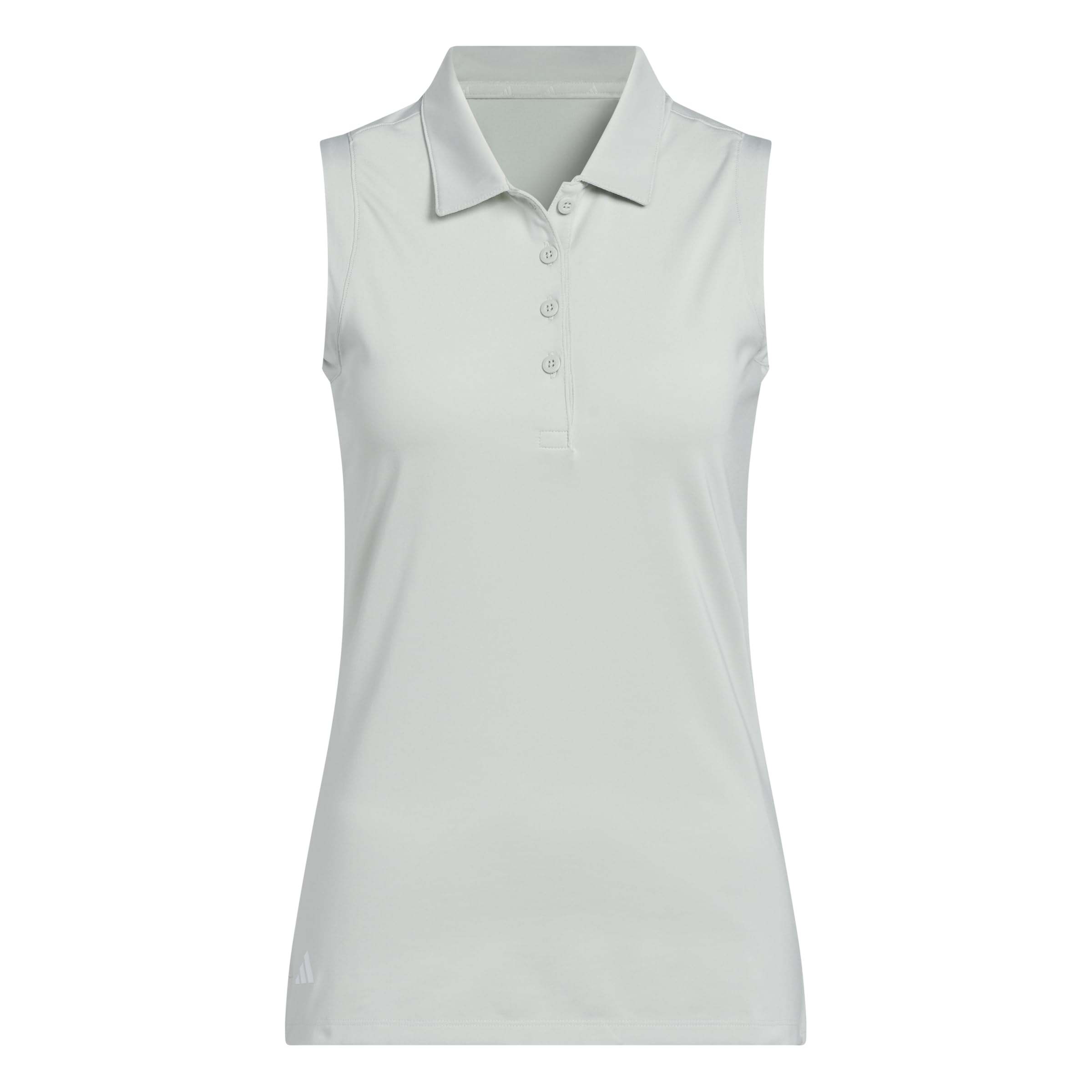 adidas Damska koszulka polo Ultimate365, solidna bez rękawów, Wonder Silver, rozmiar L