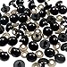 TOAOB 50 pezzi 18 mm occhi di sicurezza in plastica nera con rondelle per realizzare bambole a maglia animali