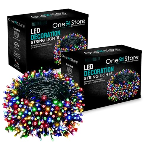 One94Store 40 Feet 42 Led String Serial Lights, Copper Wire LED Decorative String Fairy Rice Lights for Indoor, Outdoor, Decoration, Festival, Party, Wedding, Garden, Lawn (Multicolor, Pack of 2) post thumbnail image