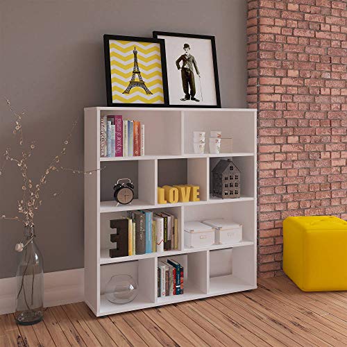 Estante para Livros Rack Book 3 Prateleiras Branco Artely