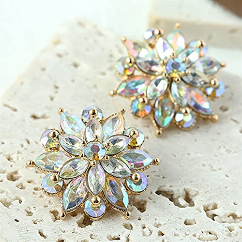 Boucles d'oreilles femme fleur en cristal de zircon pour un cadeau - 5