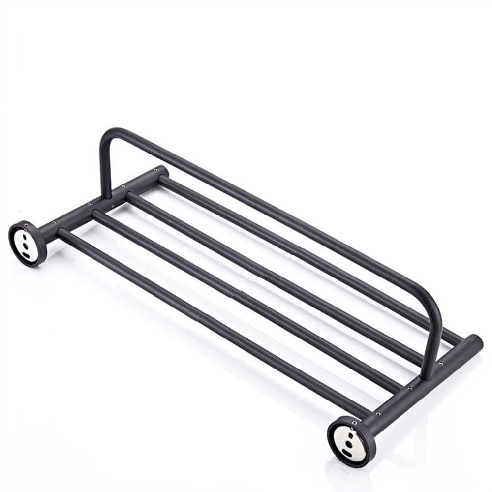 Wieszak na ręczniki łazienkowy Wieszak na ręczniki naścienny, łazienka naścienny 50cm czarny nowoczesny minimalistyczny okrągły wieszak na ręczniki podwozia, wieszak łazienkowy z mosiądzu good