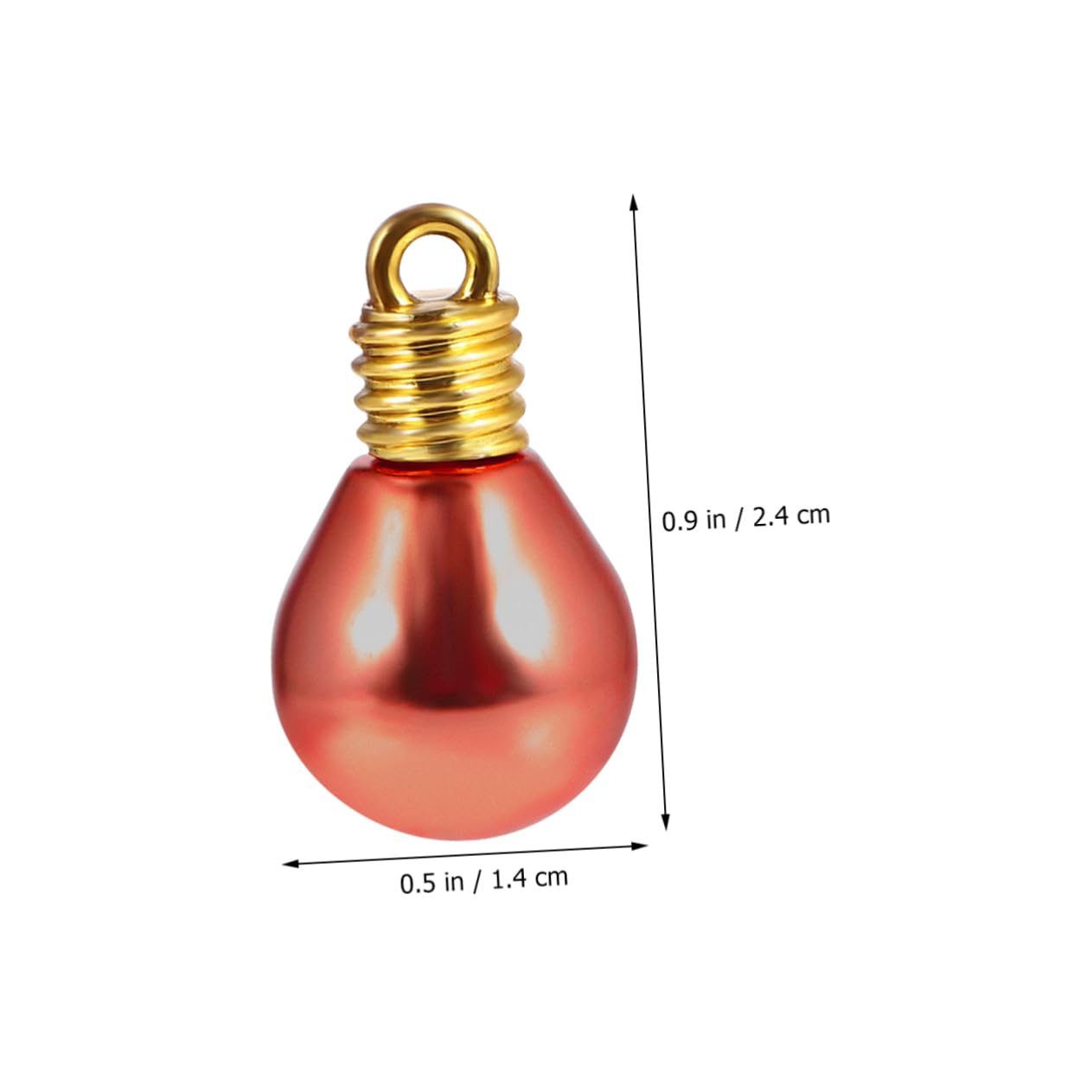 COHEALI 100piezas Decoración de Bombillas Redondas DIY de Cuentas de Plástico Hechas Mano Agujero Grande para Joyería Creativa Suministros para Manualidades de Navidad