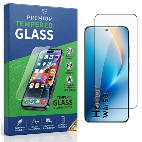 Image of Tempered Glass Compatible With Honor Win 5G 6.83 | 9H Hardness | HD Clarity | Anti-Fingerprint | High Touch Sensitivity | Premium Screen Protector Guard