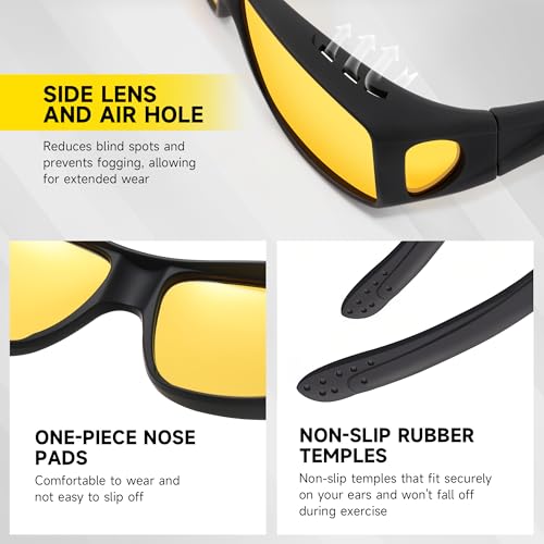 Night Vision Glasses for Men - Drive Bright Anti-glare Polarized Night Driving Glasses for Women Men4