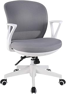 TYJIAJU Sofá Taburete Brisk Silla de escritorio para computadora, Silla de oficina ejecutiva verde Asiento ergonómico de tapicería Asiento giratorio Silla de trabajo dgh/Gray