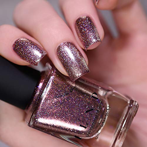 Image of ILNP Olivia - Chocolate-Rose Holographic Ultra Metallic Nail Polish