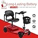 WayCare 15-25 Miles Long Range Mobility Scooter,Weight Capacity 300 LBS+ Powered Mobility Scooters for Seniors, Compact Duty Mobile for Travel with LED Headlight and Detachable Basket(Red)