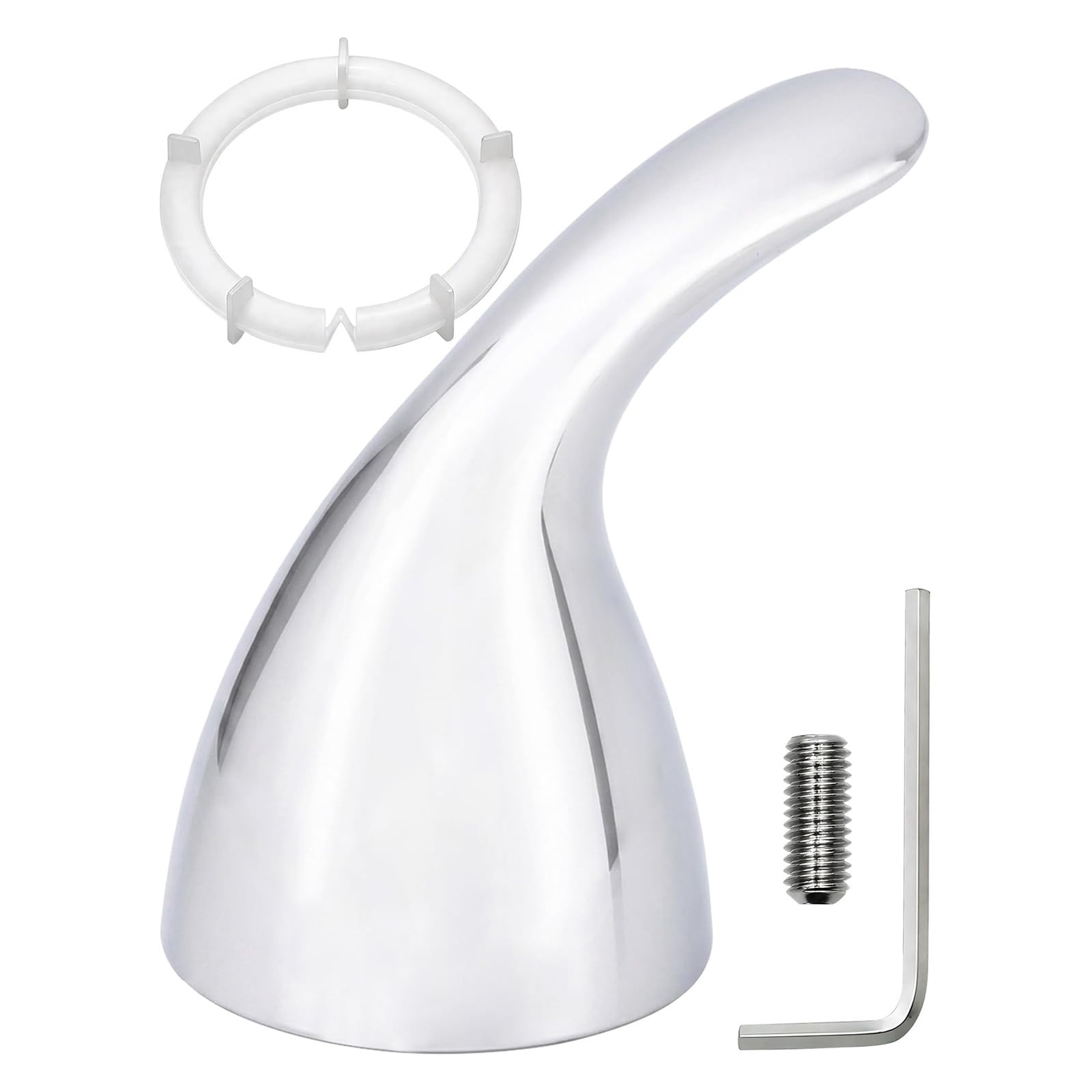 Stainless Steel Tub Handle RP48717 Chrome Plated Shower Bathtub Handle Simple Installs for Monitor 13/14 Series Faucets Simple Bath Faucet