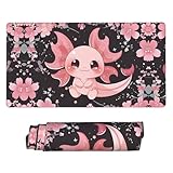 Grande taille : mesurant 40,1 x 74,9 cm, ce grand tapis de souris Chibi Axolotl Flower Fantasy offre suffisamment d'espace pour votre souris et votre clavier. Il est parfait pour créer une zone de travail ou de jeu transparente sur votre bureau, ce qui en fait un choix comme sous-main pour clavier et souris ou tapis de souris pour le bureau