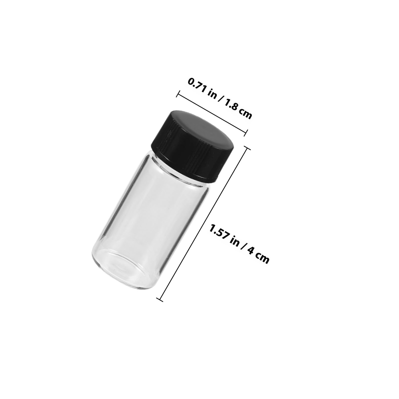 UPKOCH 100 Pezzi Fiale da Reagente in Vetro da 5ml con Tappi, Resistenti ad Alta Pressione con Fondo Piatto, Bottiglie Campione per Laboratorio