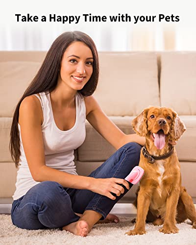 Glendan Dog Brush & Cat Brush- Slicker Pet Grooming Brush- Shedding Grooming Tools(Pink) #TOP7