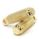 Speed Dealer Solid Brass Knurled Flip Passenger Pegs for Harley Davidson