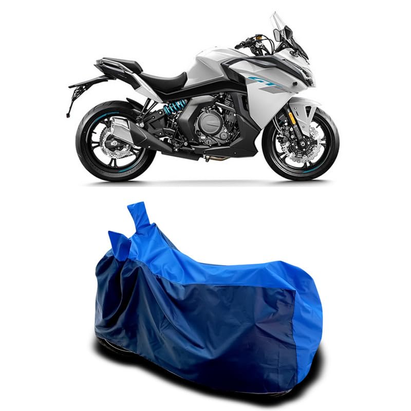 Image of DUFFEL-Two Wheeler Bike Body Cover Compatible for Cfmoto 650gt Heat Protectio /UV-Rays /Birds Dropping /DustProof /Waterproof All Variants [Nevay Blue]