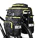 Sac de Cadre Velo 3 en 1 75l Double Sacoche de vélo Porte-Bagage Cycle Pannier Sac Set avec Housse de Pluie (Vert)