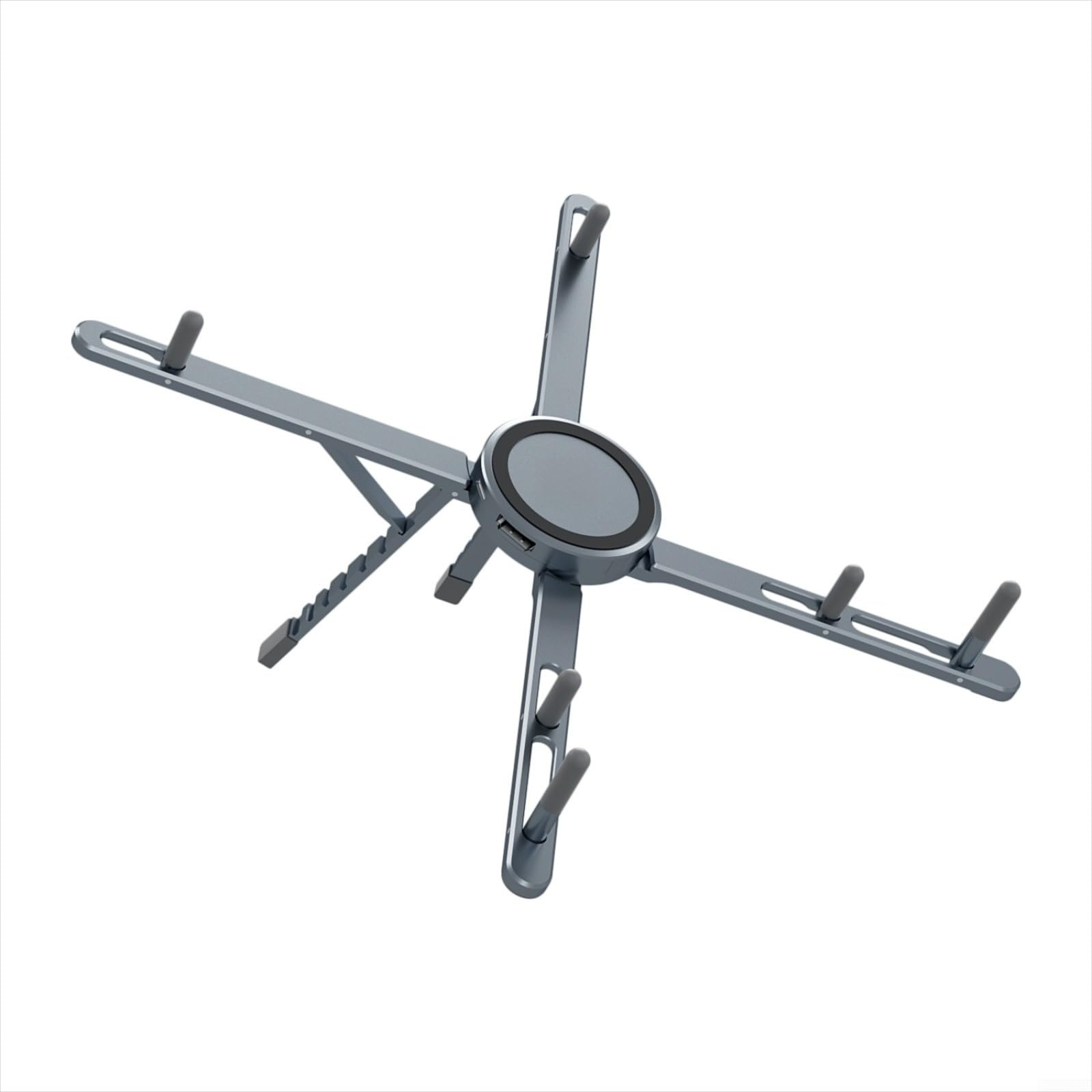 Supporto magnetico per computer portatile, pieghevole, in alluminio, con 7 regolazioni in altezza, ergonomico, portatile
