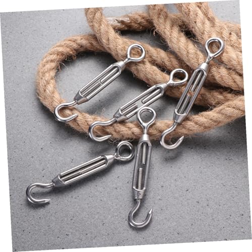 Juego de 5 Tensores ajustables para cable de acero M5 Acero inoxidable 304 miniatura 5