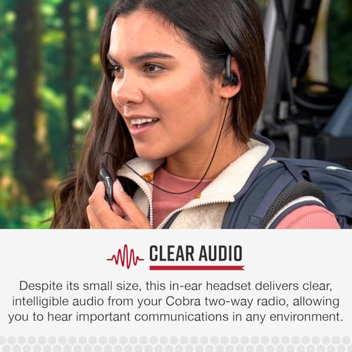 Image of Cobra 2.5mm C-Style in-Ear Headset - Compact Low-Profile Communication Earpiece for Two-Way Radios with Discreet Design and Clear Audio Quality