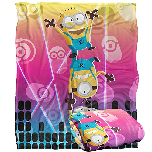 Minions Rave Silky Touch Kuscheldecke, besonders weich, 152 x 127 cm
