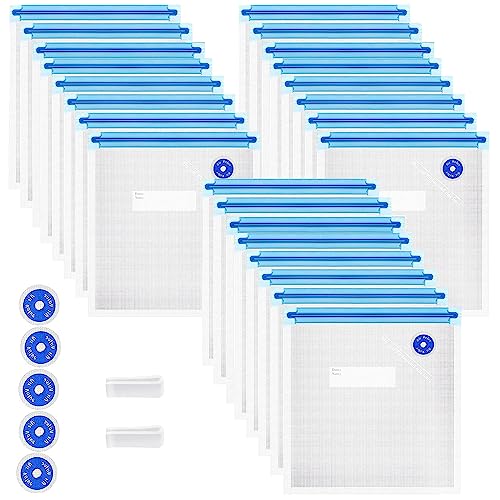 Comparison: Best Reusable Vacuum Seal Bags For Food 2 Higfra Reusable BPA Free Vacuum Sealer Bags (8.5 * 8.5in), 31 Pcs (24 Pcs Vacuum Zipper Bag & 2 Seal Clips & 5 Air Valves), Plastic, Clear, Double Zipper Seal, Microwaveable, Food Storage, Cooking