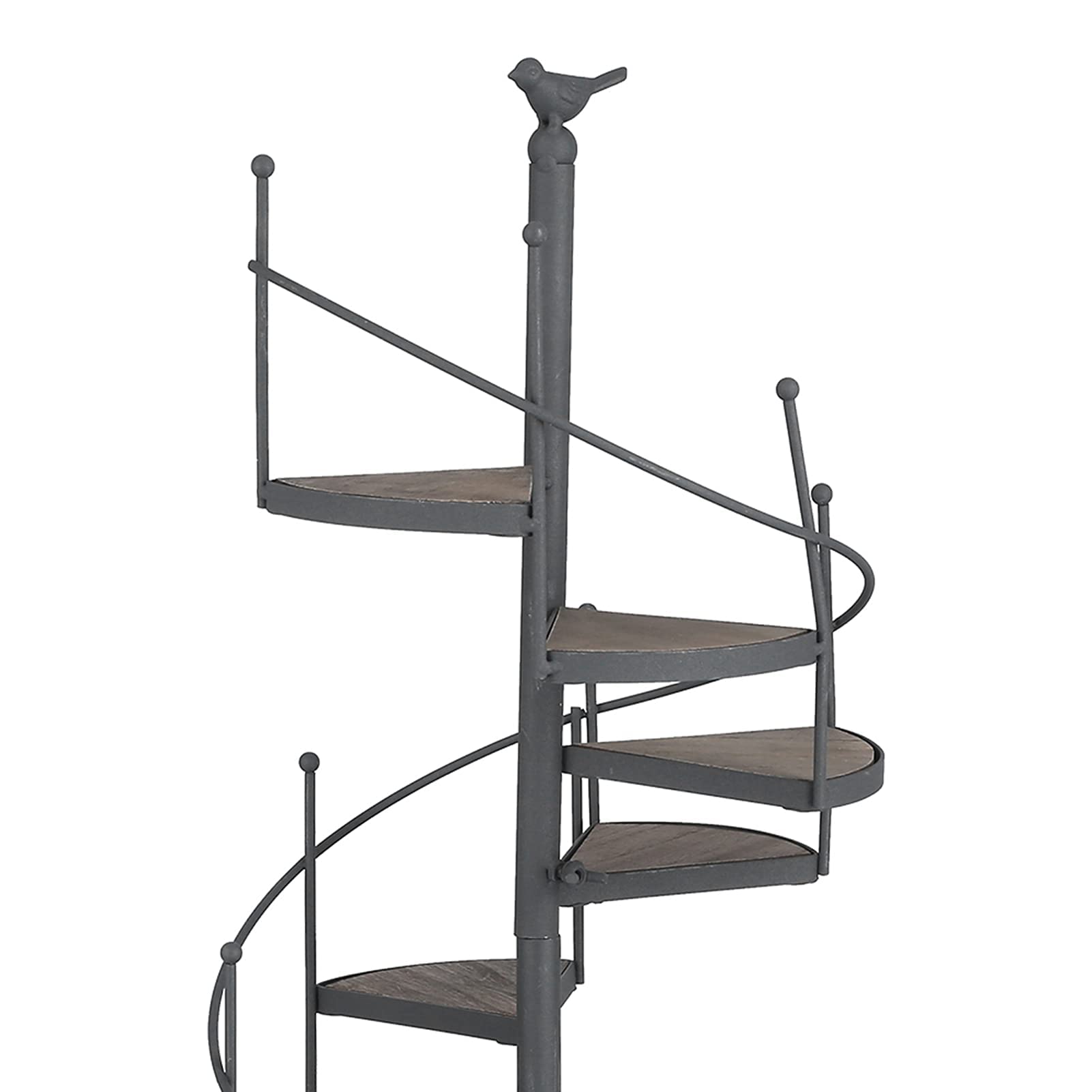 Ejoyous Soporte para Flores y Plantas de Metal Estilo Europeo - Estante con Escalera de Caracol