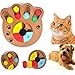 Cisixin Giocattoli per Animali Domestici in Legno, Gioco interattivo con Forme e Scomparti - Istruttivo e colorato, per Cani, Forma Stampe della Zampa