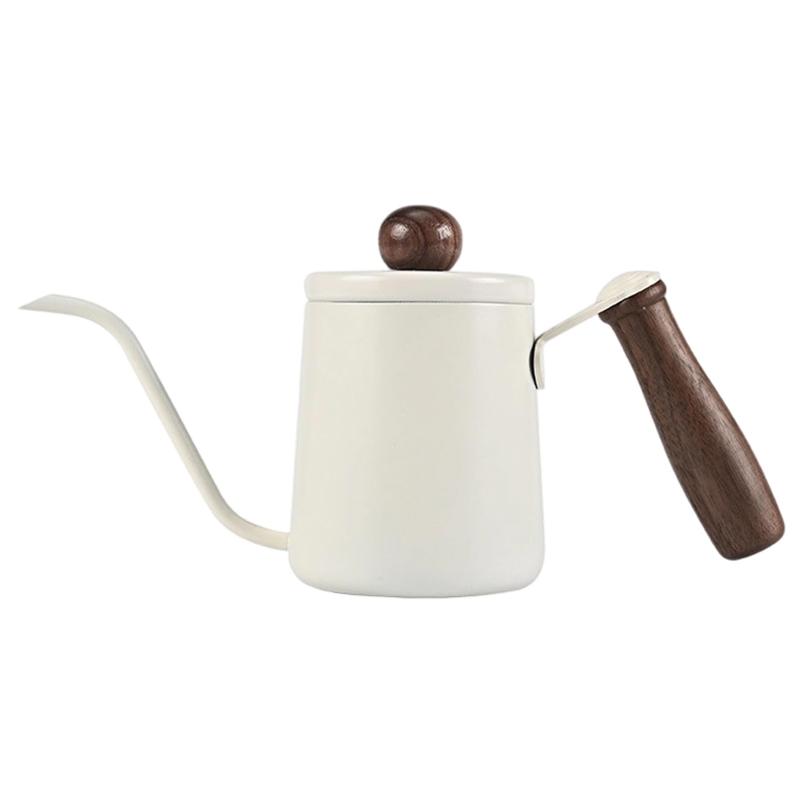 ZEPFJHE Stainless Steel Coffee Maker with Ergonomic Wooden Grip 350ml Ideal Home Use Rustless Coffee Coffeepot