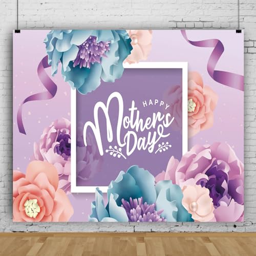 Fondos para día de la madre 10x8ft morado para fotografía miniatura 1
