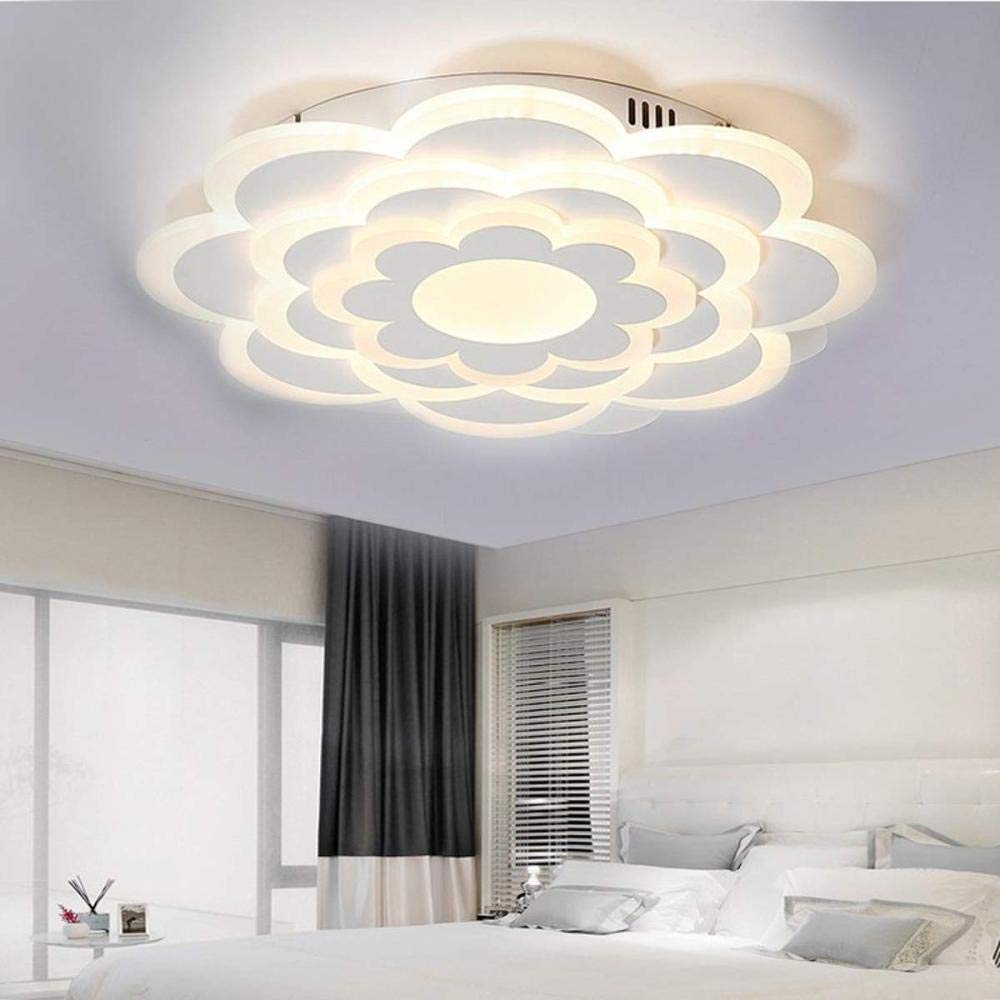 Plafonnier LED en forme de fleur avec télécommande pour salon - 6