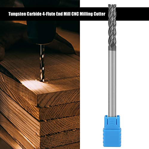 Image of End Mill 1pc HRC45 Tungsten Carbide 4-Flute End Mill CNC Milling Cutter 6mm Diameter x 100mm Length for long reach end mill 8mm end mill end mill carbide 12mm cnc 6mm bit fraeser 100mm end mill set cn