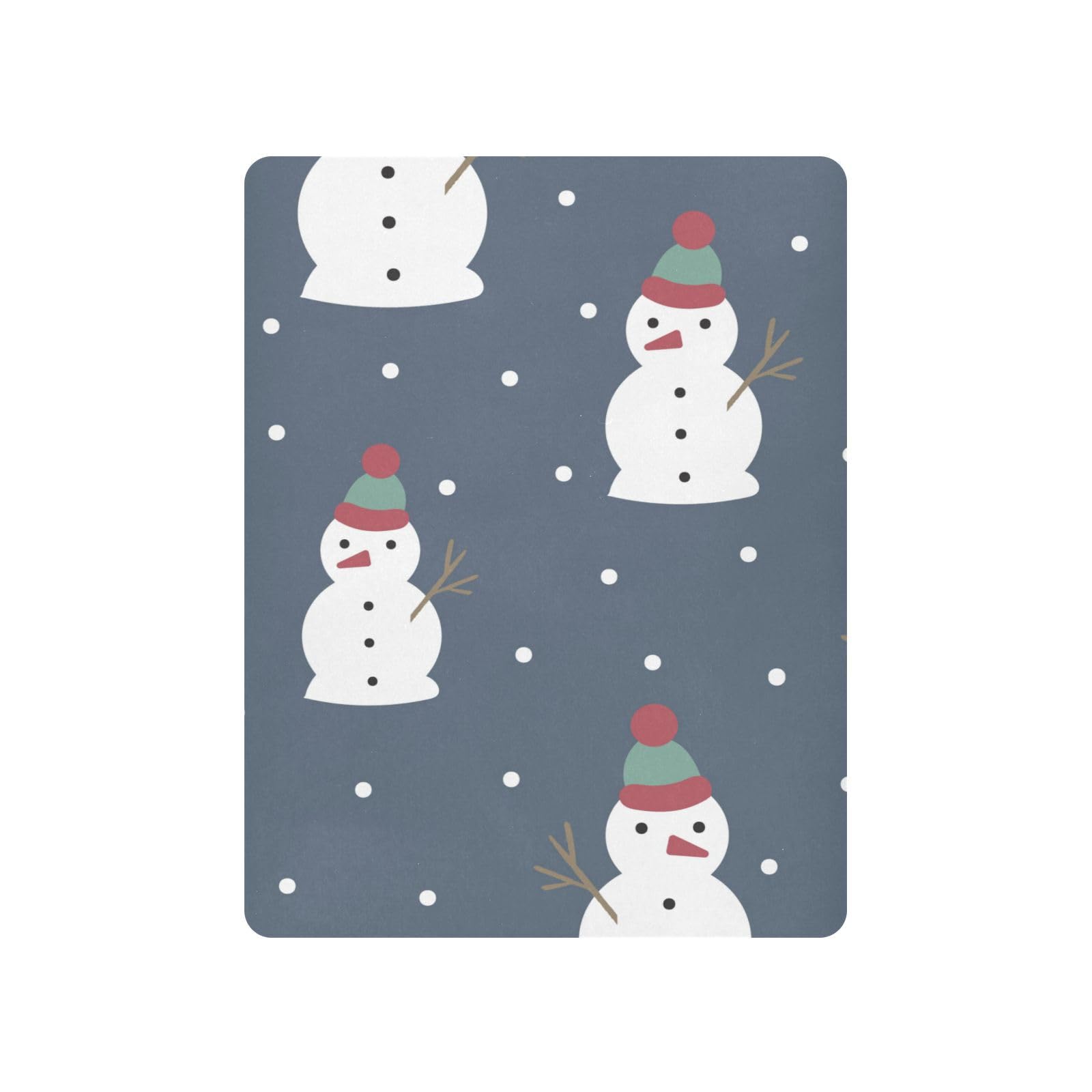 Moudou Christmas Snowman Playard Sheet for Boy Girls, Soft Breathable Fitted Toddler Sheet for Standard Playard Bed Mattress, 39 x 27 x 5 Inch