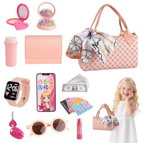 Bolso de Mano para niña con Juego de Maquillaje, Juguete Creativo para niñas de 3 a 6 años, con Bolsa, Accesorios y Kit de Maquillaje