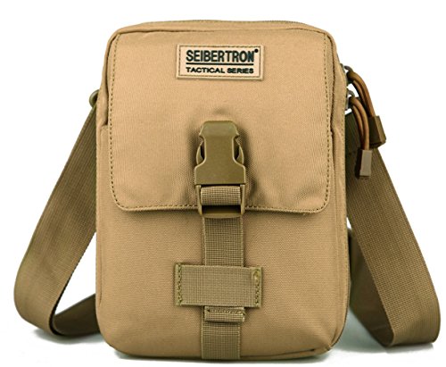 Seibertron tactical Military Waterproof outdoor 7.9" tablet shoulder waist bag Leisure wallet Everyday Bag Khaki