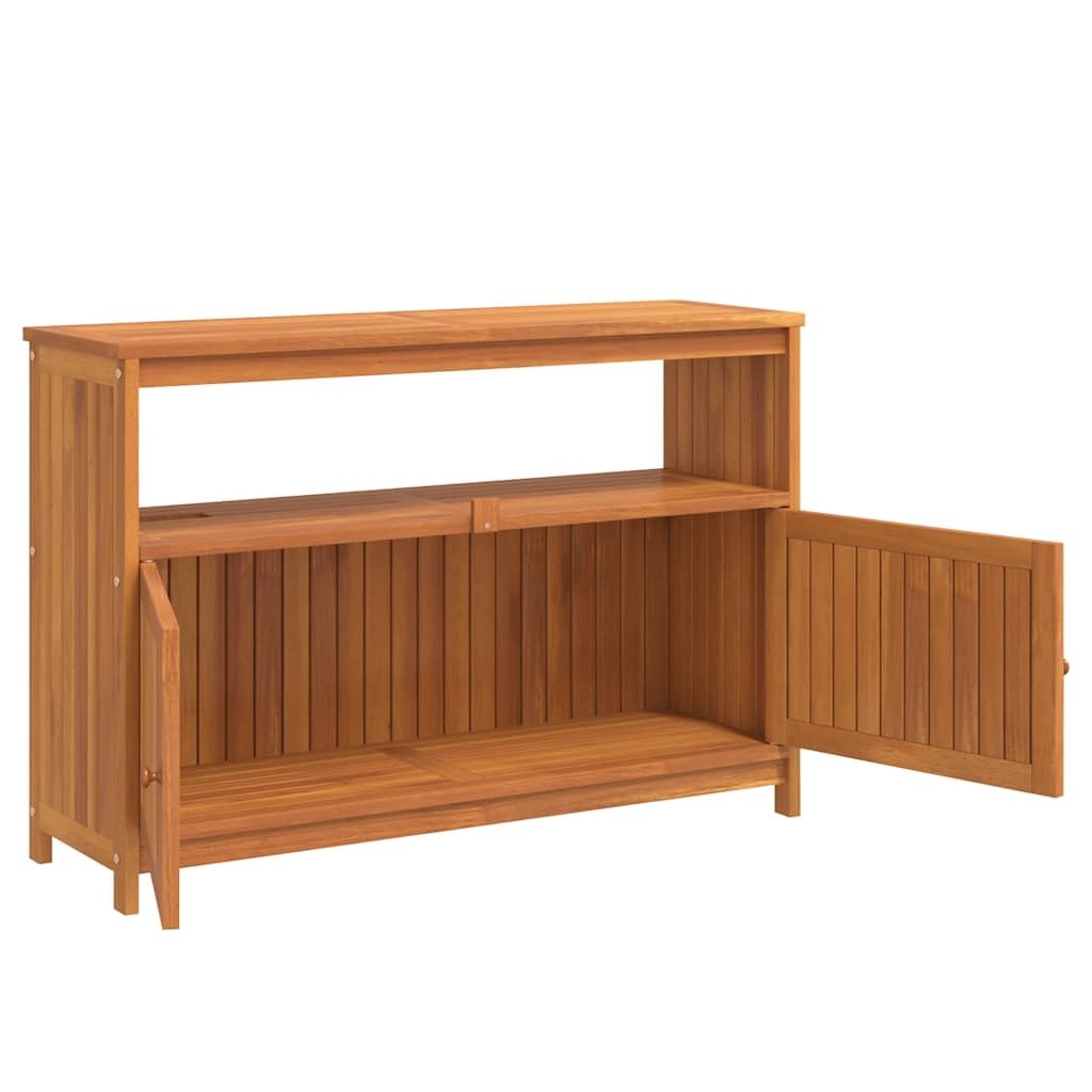 vidaXL Tavolo Consolle da Giardino 110x35x75 cm Legno Massello Acacia