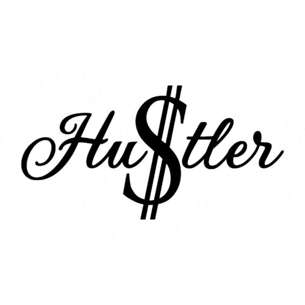 Wangcai Vehicle Vinyl Decals Car Stickers 20.3Cm*10.4Cm Hustler - Gangster Vinyl Decal Sticke Illest Fresh Money Car Stickers Funny Car Styling Black 2Pcs
