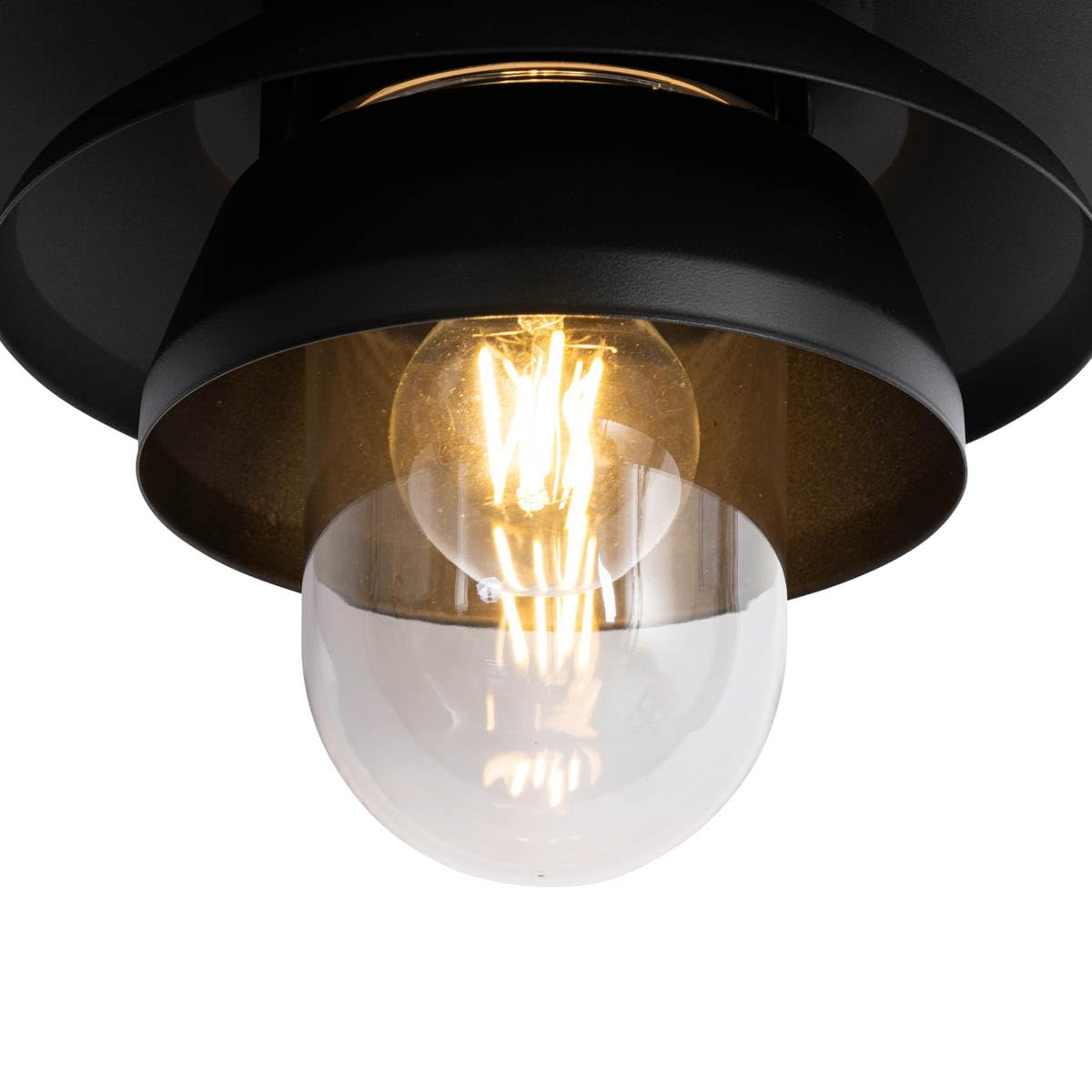 Qazqa morty - Suspension - 1 lumière - Ø 28.5 cm - Noir - Design - éclairage extérieur