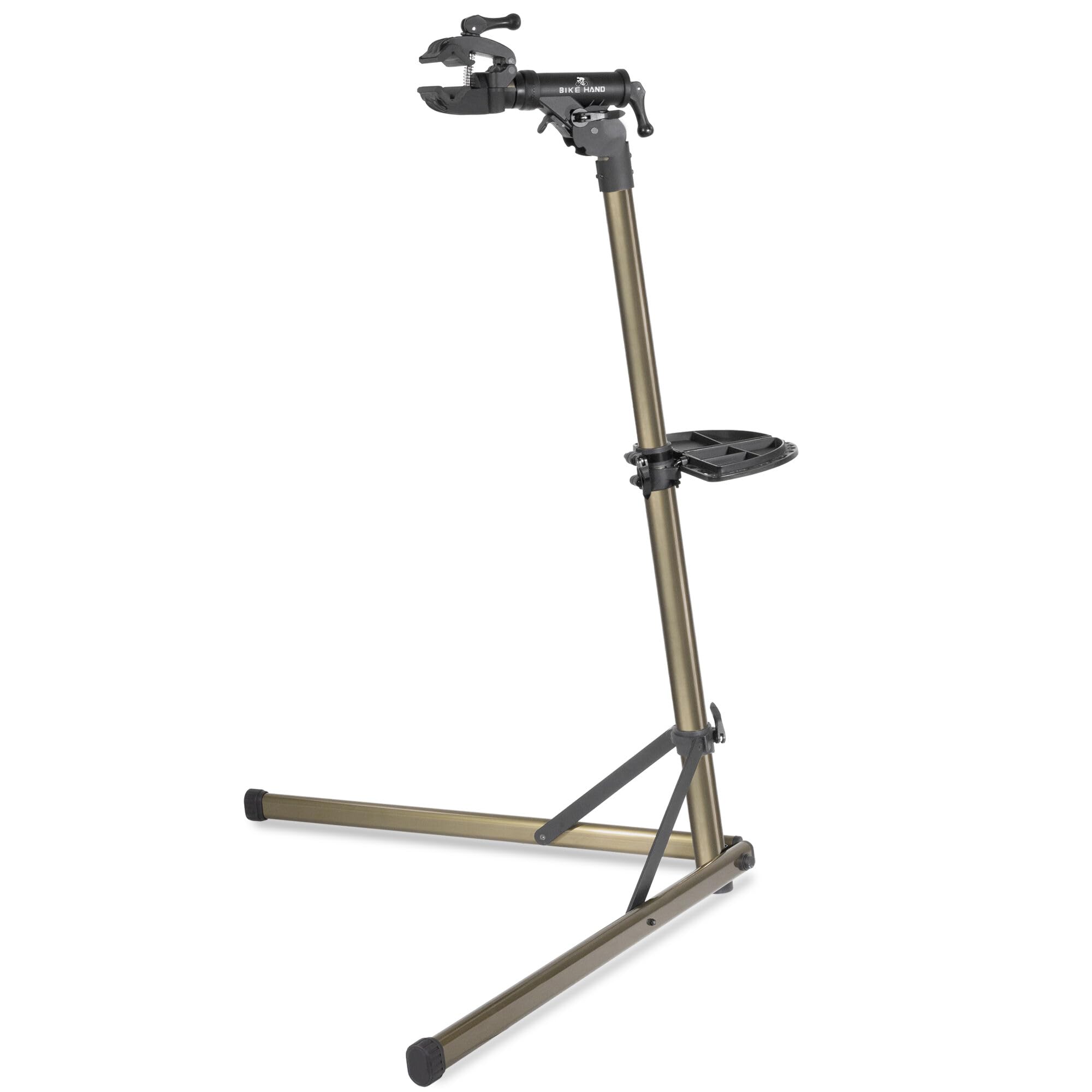 BikeHand Bike Repair Stand - Home Portable Bicycle Mechanics Workstand - for Mountain MTB Road Bikes Maintenance - Max. 55 lbs