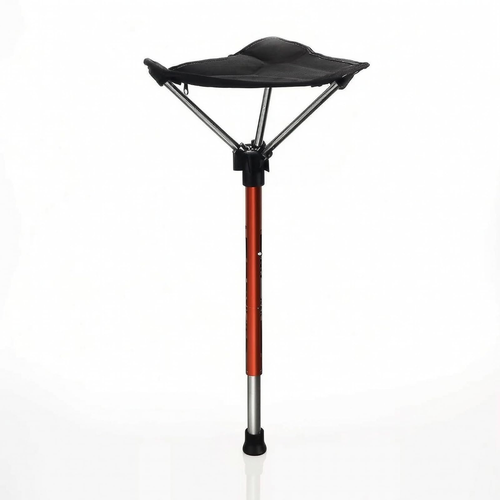 Sgabello Portatile Monopiede Leggero Sgabello Pieghevole Antiscivolo Seduta per Pesca, Rosso