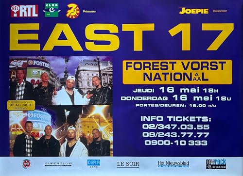 Affiche East 17 70X98Cm grand poster musical vintage pour decoration